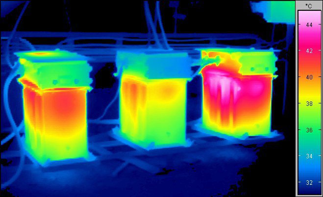 Thermogramm Elektrothermografie Transformatoren