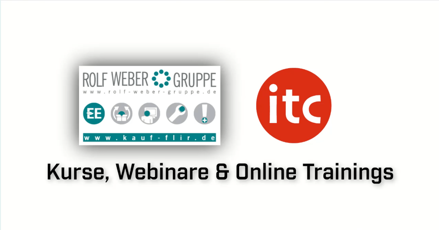 Partnerschaft ROLF WEBER GRUPPE mit itc infrared training center: Kurse, Webinare & Online Trainings